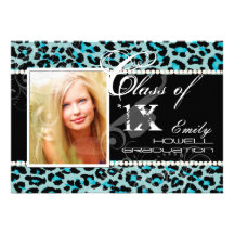 PixDezines diy colors/2012 Grads, cheetah print Personalized Invitation