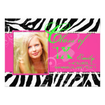 PixDezines diy colors/2012 Grads, zebra print Personalized Invitation