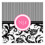 PixDezines diy colors/black pavo damask invitations