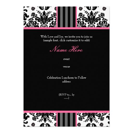 PixDezines diy event.. monogram isabella damask Invites