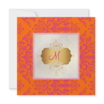 PixDezines Étienne Damask Personalized Invitation
