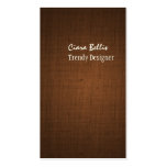 PixDezines faux linen espresso brown Business Card