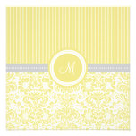 PixDezines fidora damask/yellow+grey invitations