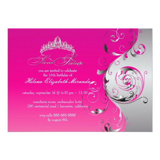 PixDezines Filigree+swirls/silver+hot pink Announcements