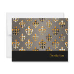 PixDezines Fleur de Lis/black + gold Custom Announcement