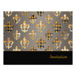 PixDezines Fleur de Lis/black + gold Custom Announcement