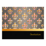 PixDezines Fleur de Lis/black + gold+posh pink Custom Announcements