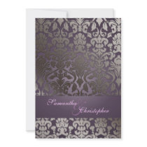 PixDezines flora damask/diy background color! Personalized Invitations