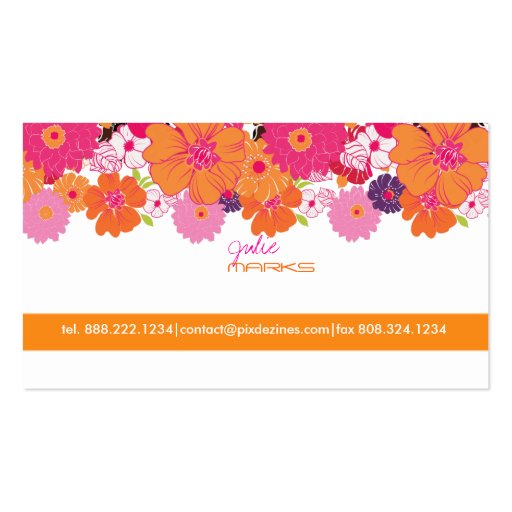 PixDezines Floral ~ Alegre Business Cards (back side)