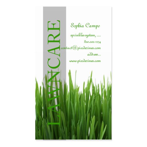 PixDezines fresh grass/gardener/DIY fonts Business Card (back side)