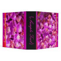 PixDezines Fuschia/Orange Hydranges Vinyl Binder
