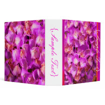 PixDezines Fuschia/Orange Hydranges Vinyl Binder