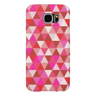 PixDezines geometric pink/red Samsung Galaxy S6 Cases
