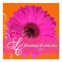 PixDezines Gerbera, pink/diy event! Custom Invitation