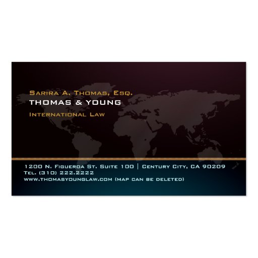 PixDezines Going Global, world map Business Card Templates (back side)