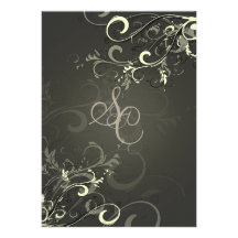 PixDezines Graphite+Vanilla Swirls Personalized Announcements