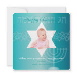 PixDezines happy Chanukah/Photo Frame stars Invitation