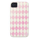 PixDezines Harlequin/Ivory+pink iPhone 4 Case-Mate Case