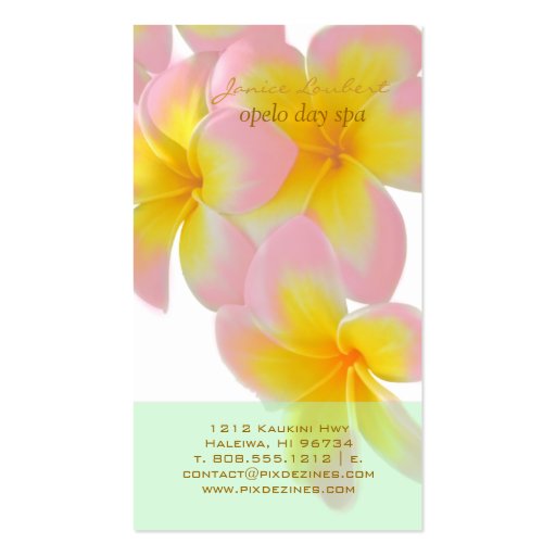 PixDezines Hawaii Pink Plumeria/DIY color Business Card