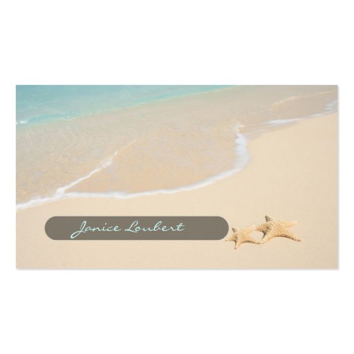 PixDezines Hawaiian Beach Business Card (back side)