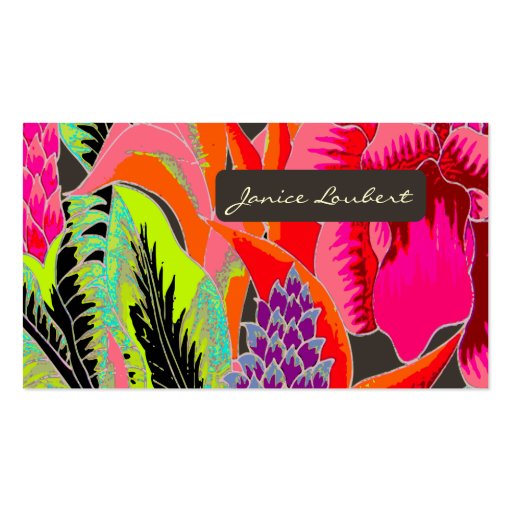 PixDezines Hawaiian Jungle 3/DIY background color Business Cards (back side)