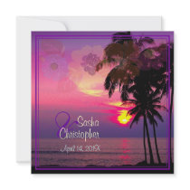 PixDezines Hawaiian Sunset Beach /Luau Personalized Invites