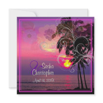 PixDezines Hawaiian Sunset Beach /Luau+Swirls Invites