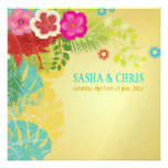 PixDezines Hibiscus+monstera/yellow+aqua Invite