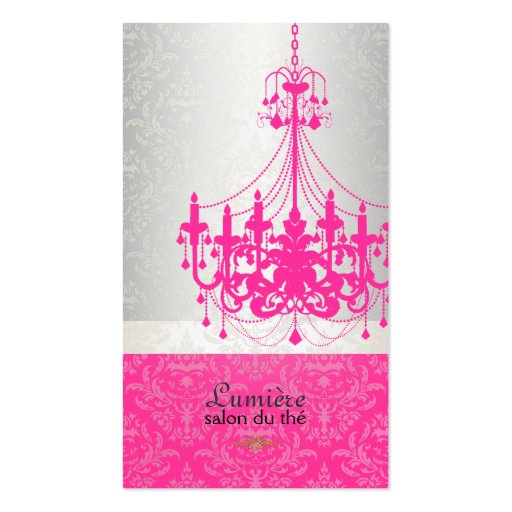 PixDezines hot pink chandelier/DIY color Business Card Template