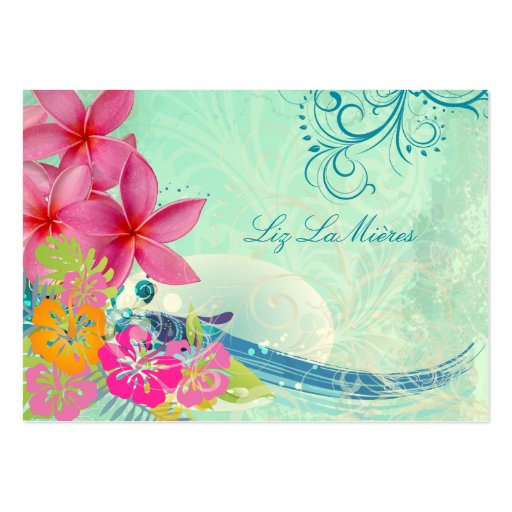 PixDezines hula waves Business Card Template (front side)