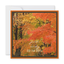 PixDezines in the woods, fall weddings/DIY events Personalized Invitation
