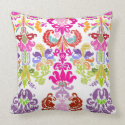 PixDezines isabella damask/diy background Throw Pillows