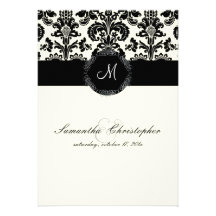 PixDezines Isabella Damask | DIY color, ivory Personalized Invite