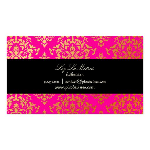 PixDezines Josephine Damask/DIY color Business Card Templates (back side)