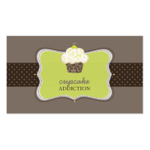 PixDezines Keylime cupcake/pâtisserie Business Card Templates
