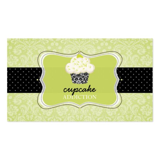 PixDezines Keylime cupcake/pâtisserie Business Card Template (front side)