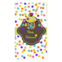PixDezines keylime swirls cupcake+sprinkles Business Cards