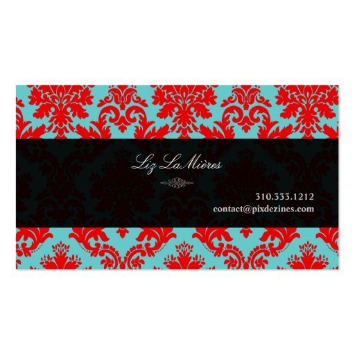 PixDezines la paloma Damask/DIY background Business Card Templates (back side)