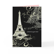 PixDezines La Tour Eiffel+Swirls Card