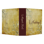 PixDezines La Tour Eiffel+Vanilla Swirls 3 Ring Binder