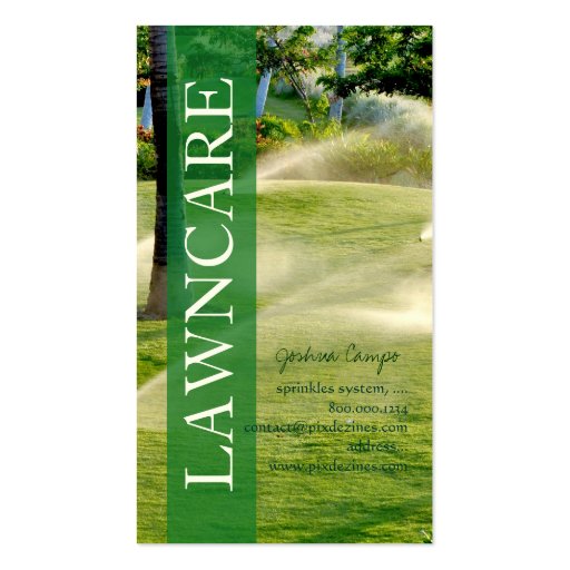 PixDezines lawn care/gardener/DIY fonts Business Card (back side)