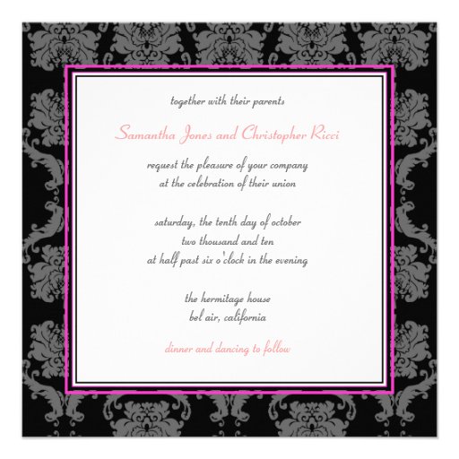 PixDezines Liliana Damask, customizable background Custom Invites