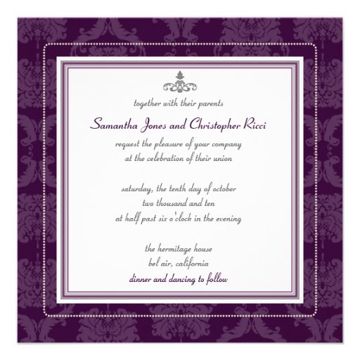 PixDezines Liliana Damask, customizable background Invites