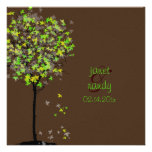 PixDezines maple tree/electric green leaves Personalized Invites