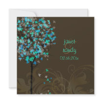 PixDezines maple tree/teal+blue Custom Invitation