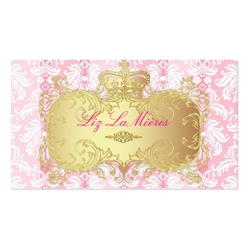 PixDezines Marie Antoinette en Oro Business Card (back side)