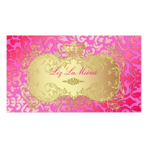 PixDezines Marie Antoinette en Oro Business Card (back side)