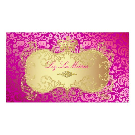 PixDezines Marie Antoinette en Oro Business Card Template (back side)