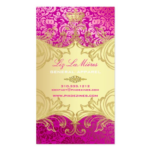 PixDezines Marie Antoinette en Oro Business Card Template