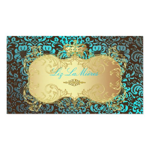 PixDezines Marie Antoinette en Oro Business Cards (back side)